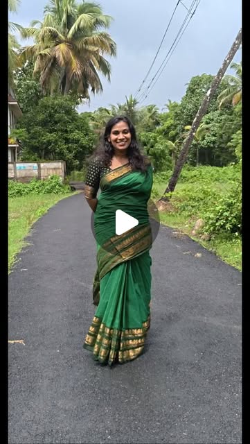 Green & Gold Zari Saree